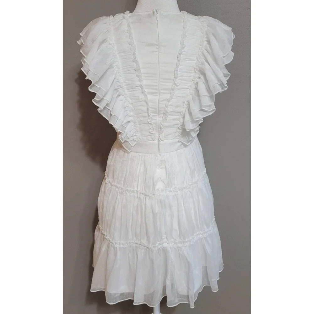Lena white ruffle